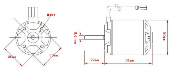 APS Brushless Outrunner Motor 5065 220KV mit Sensor